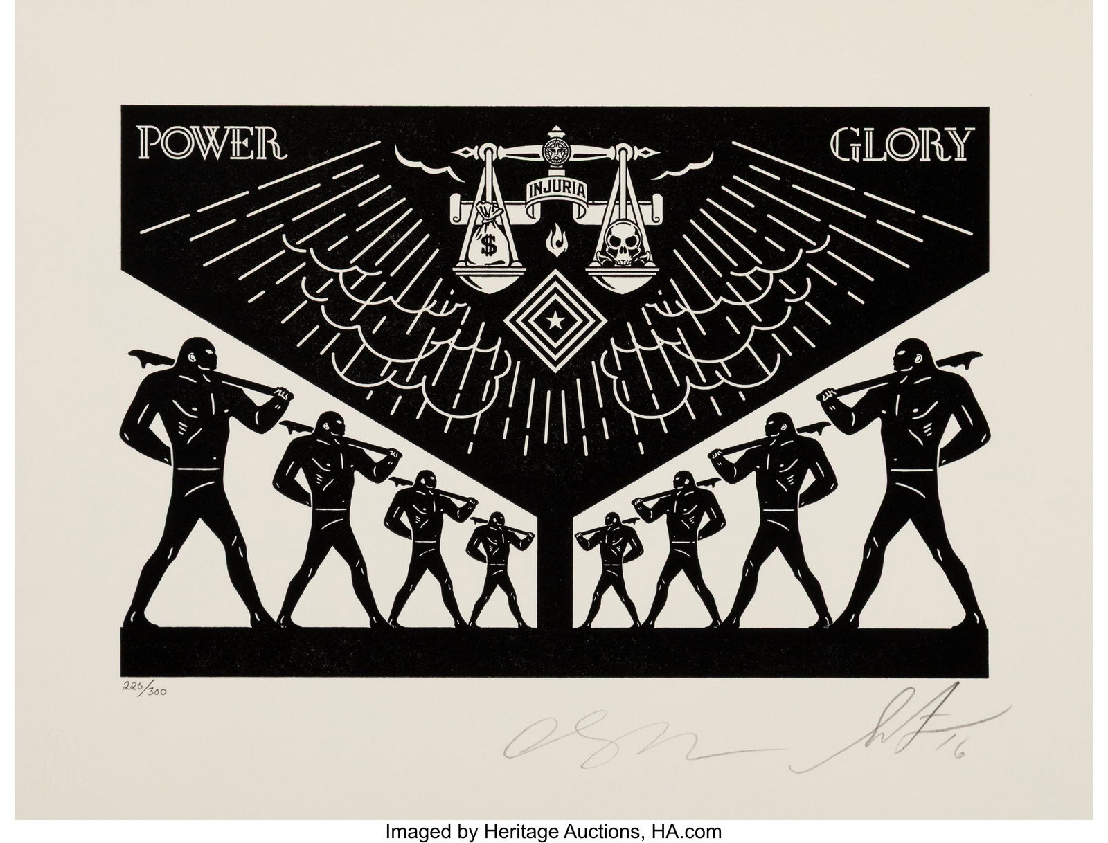 Shepard Fairey (b. 1970) Scales of Injustice, 20: Shepard Fairey (b. 1970) Scales of Injustice, 2016 Screenprint in colors on wove paper 10 x 13 inches (25.4 x 33.0 cm) (sheet) Ed. 220&s