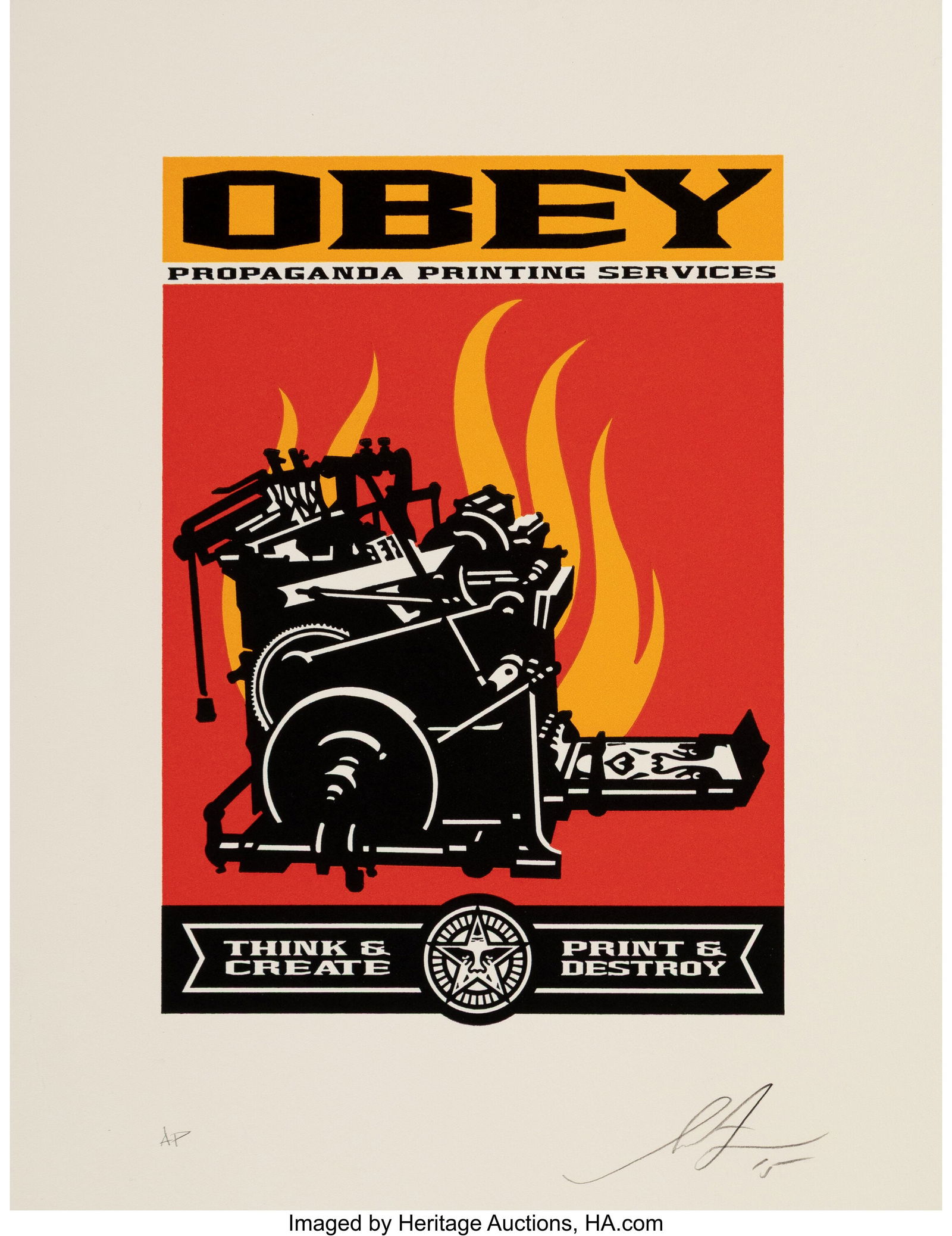 Shepard Fairey (b. 1970) Print & Destroy, 2016 S (1 of 2)