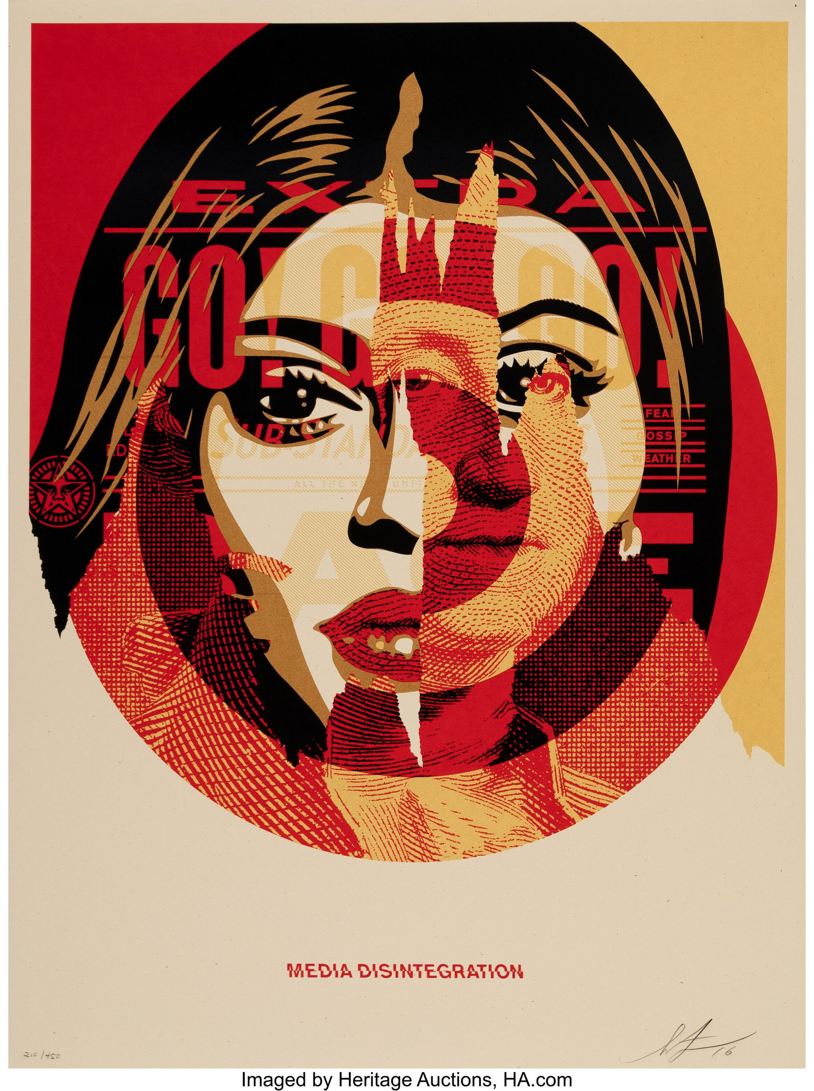 Shepard Fairey (b. 1970) Media Target, 2016 Scre (1 of 1)