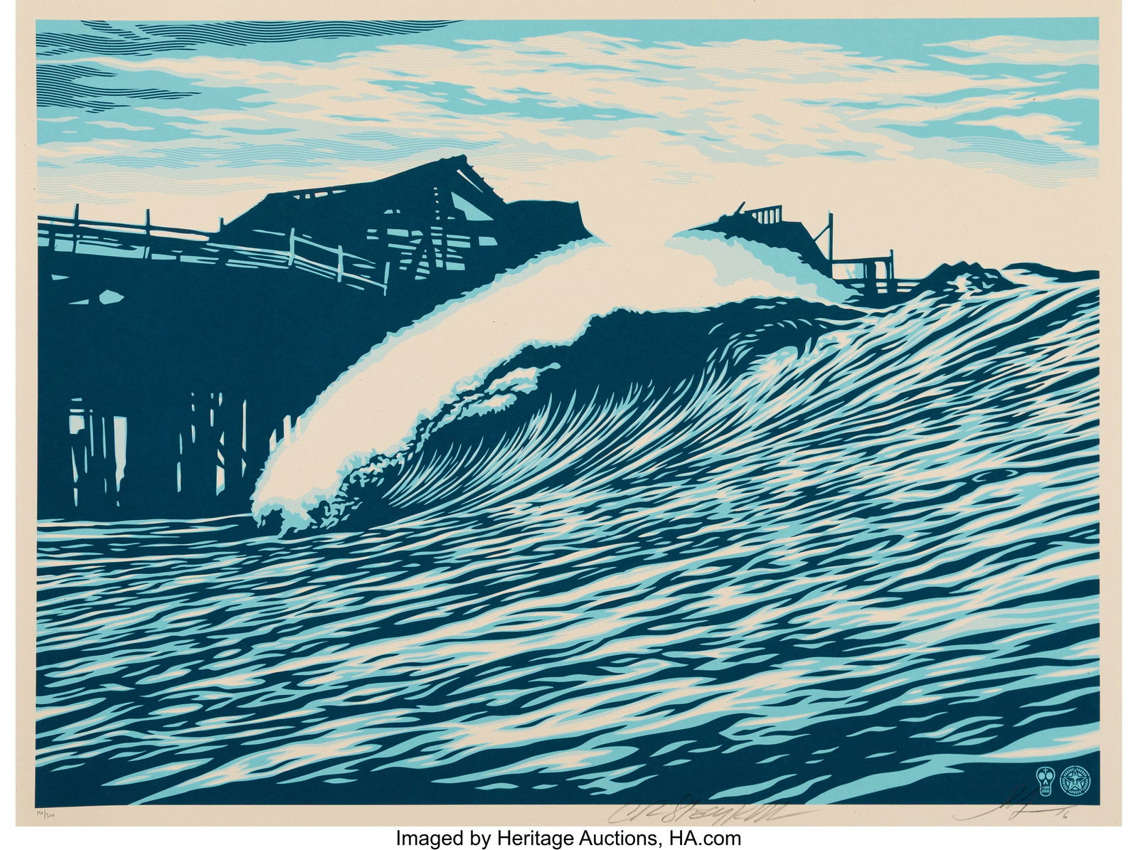 Shepard Fairey (b. 1970) P.O.P. Wave (Blue&r (1 of 1)