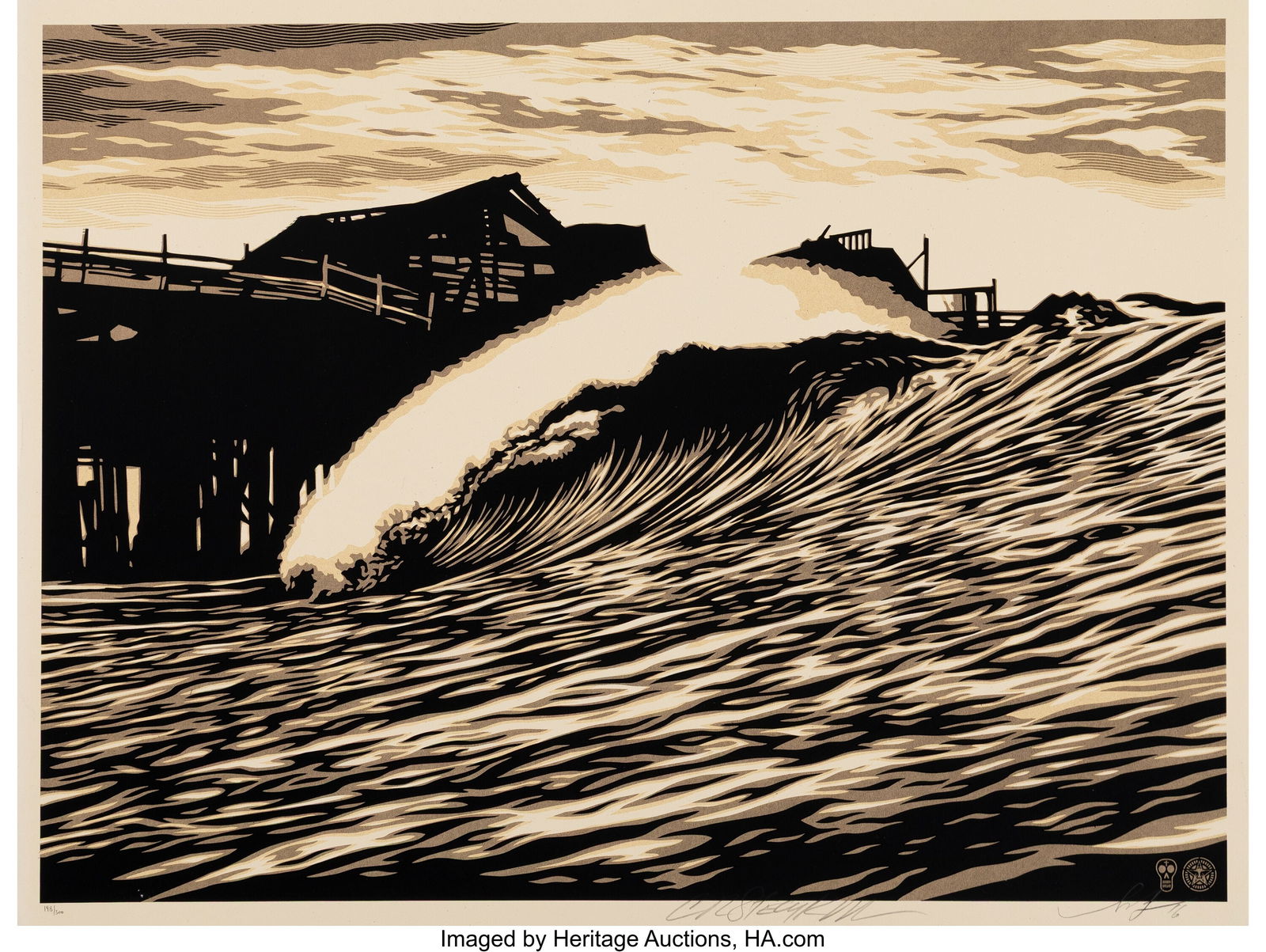 Shepard Fairey (b. 1970) P.O.P. Wave (Gold&r (1 of 1)
