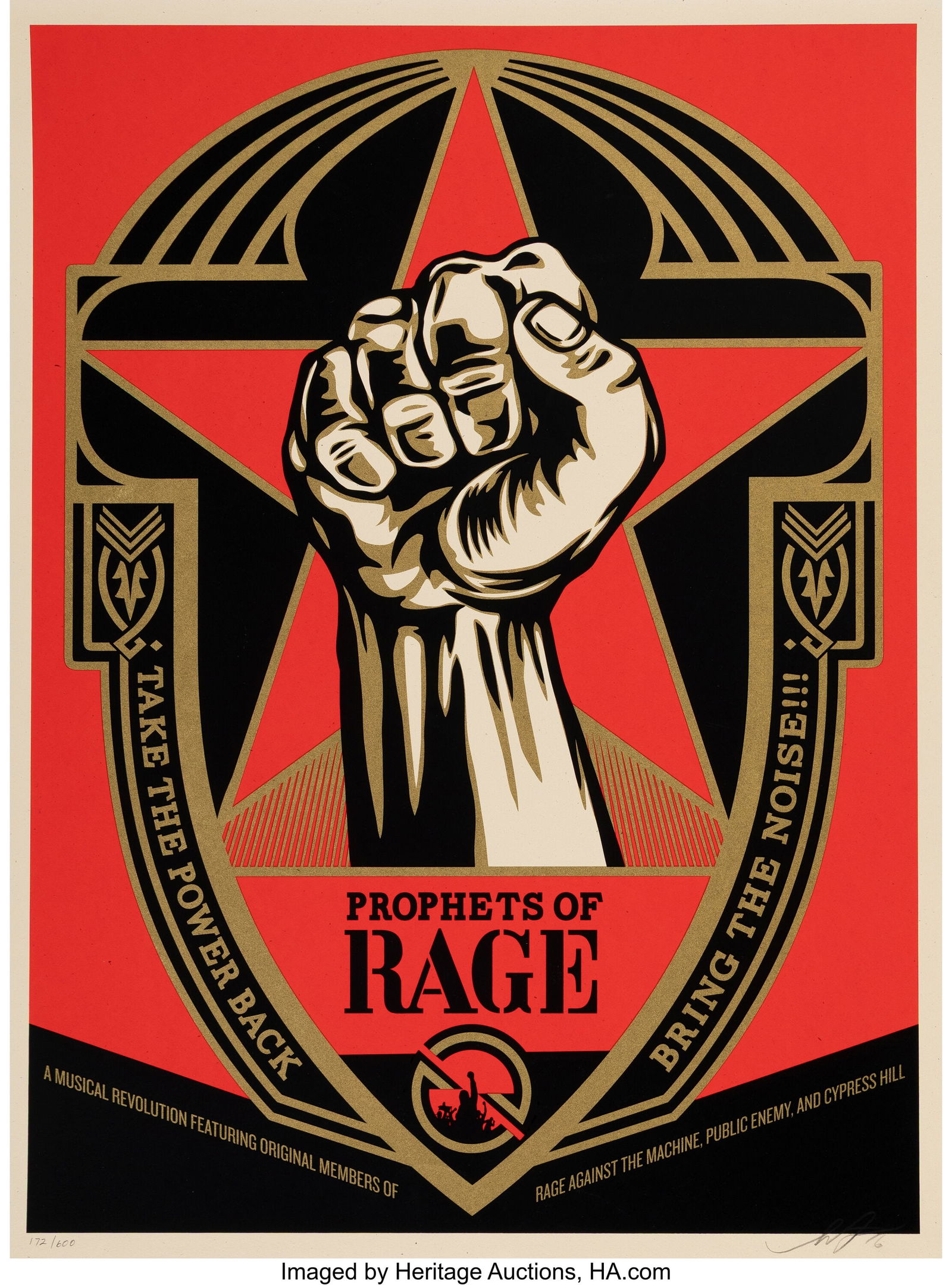 Shepard Fairey (b. 1970) Prophets of Rage, 2016 (1 of 1)