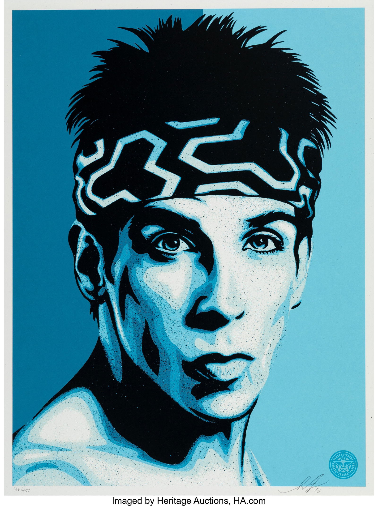 Shepard Fairey (b. 1970) Zoolander Blue Steel, 2 (1 of 1)