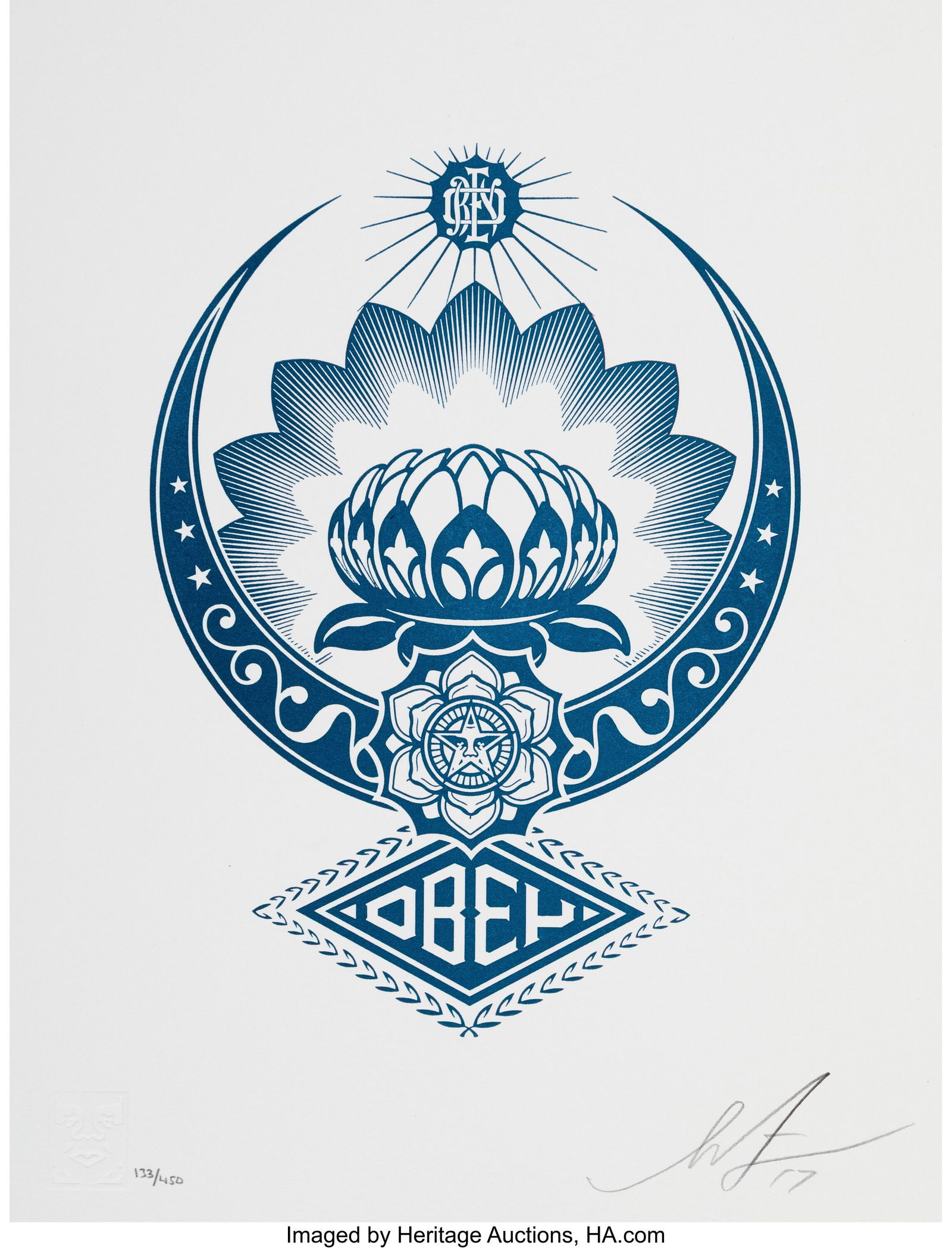 Shepard Fairey (b. 1970) Lotus Ornament, 2017 Le (1 of 2)