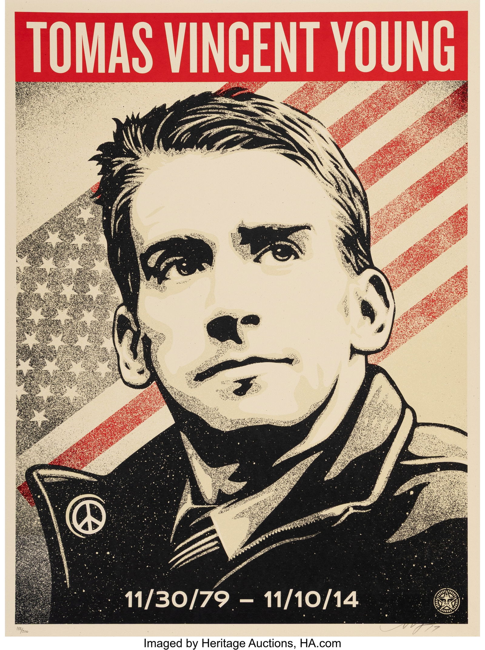 Shepard Fairey (b. 1970) Tomas Young Tribute, 20 (1 of 1)