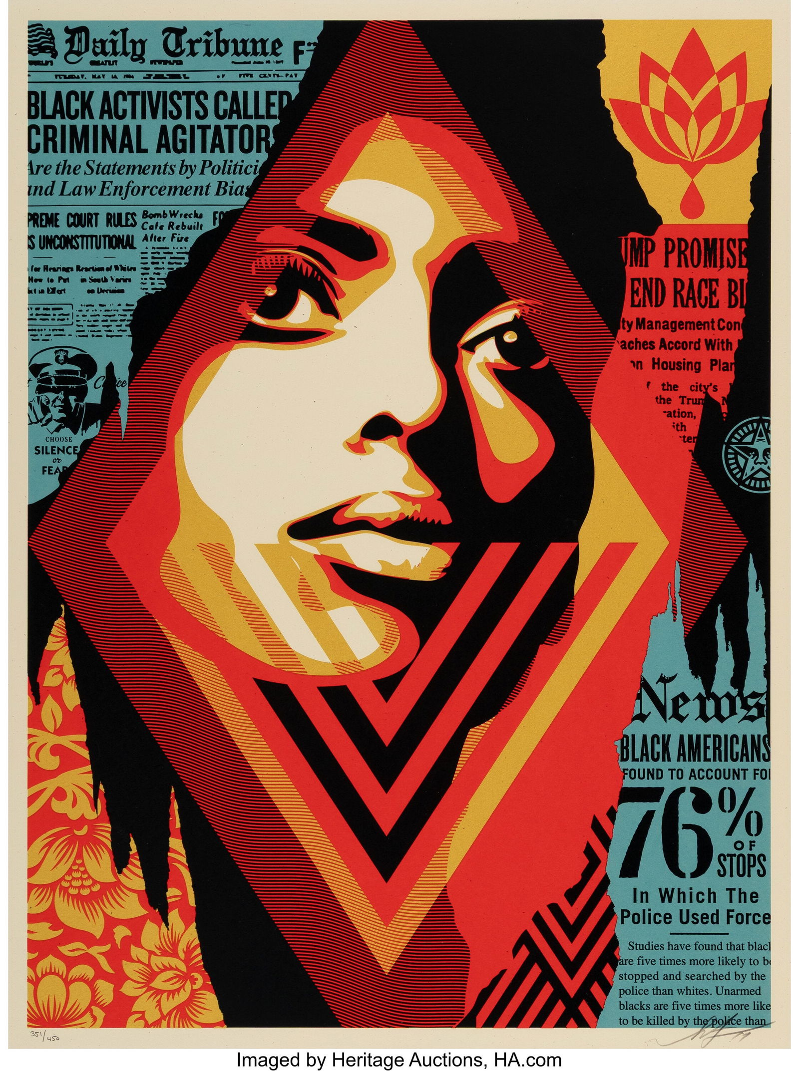 Shepard Fairey (b. 1970) Bias By Numbers, 2017 S (1 of 1)