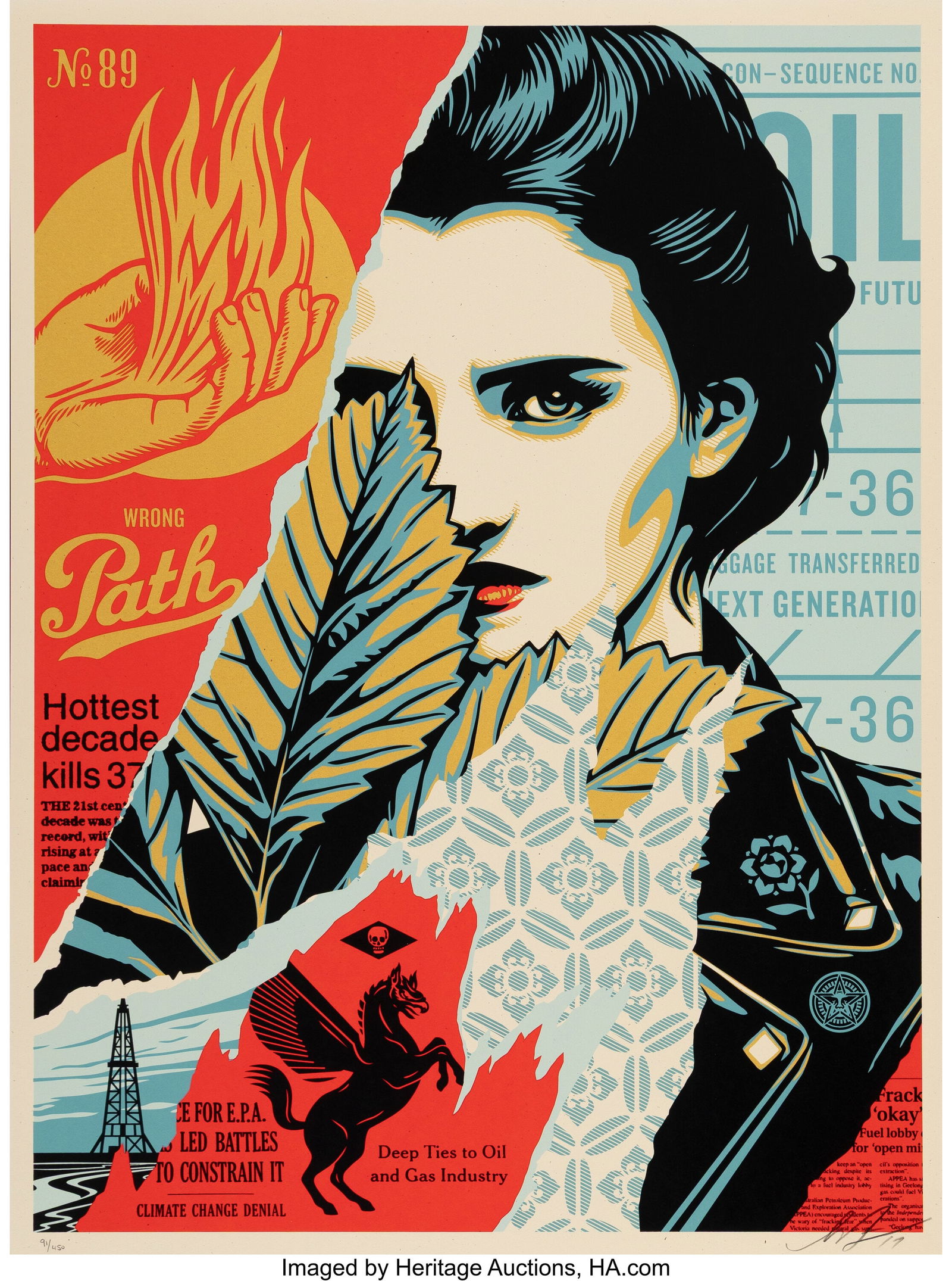 Shepard Fairey (b. 1970) Wrong Path, 2017 Screen (1 of 1)