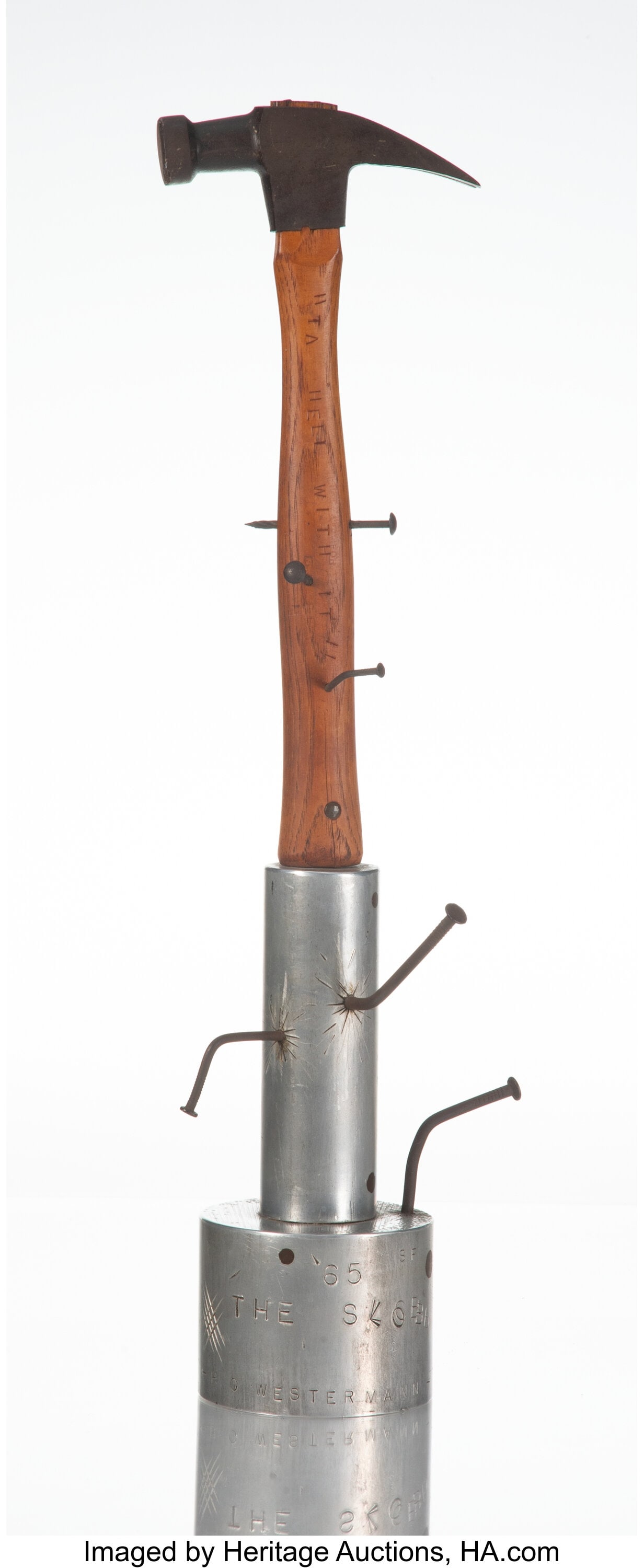 Horace Clifford Westermann (1922-1981) The Slob,: Horace Clifford Westermann (1922-1981) The Slob, 1965 Hammer, nails, and aluminum 22 x 4-1/2 x 4-1/2 inches (55.9 x 11.4 x 11.4 cm) &