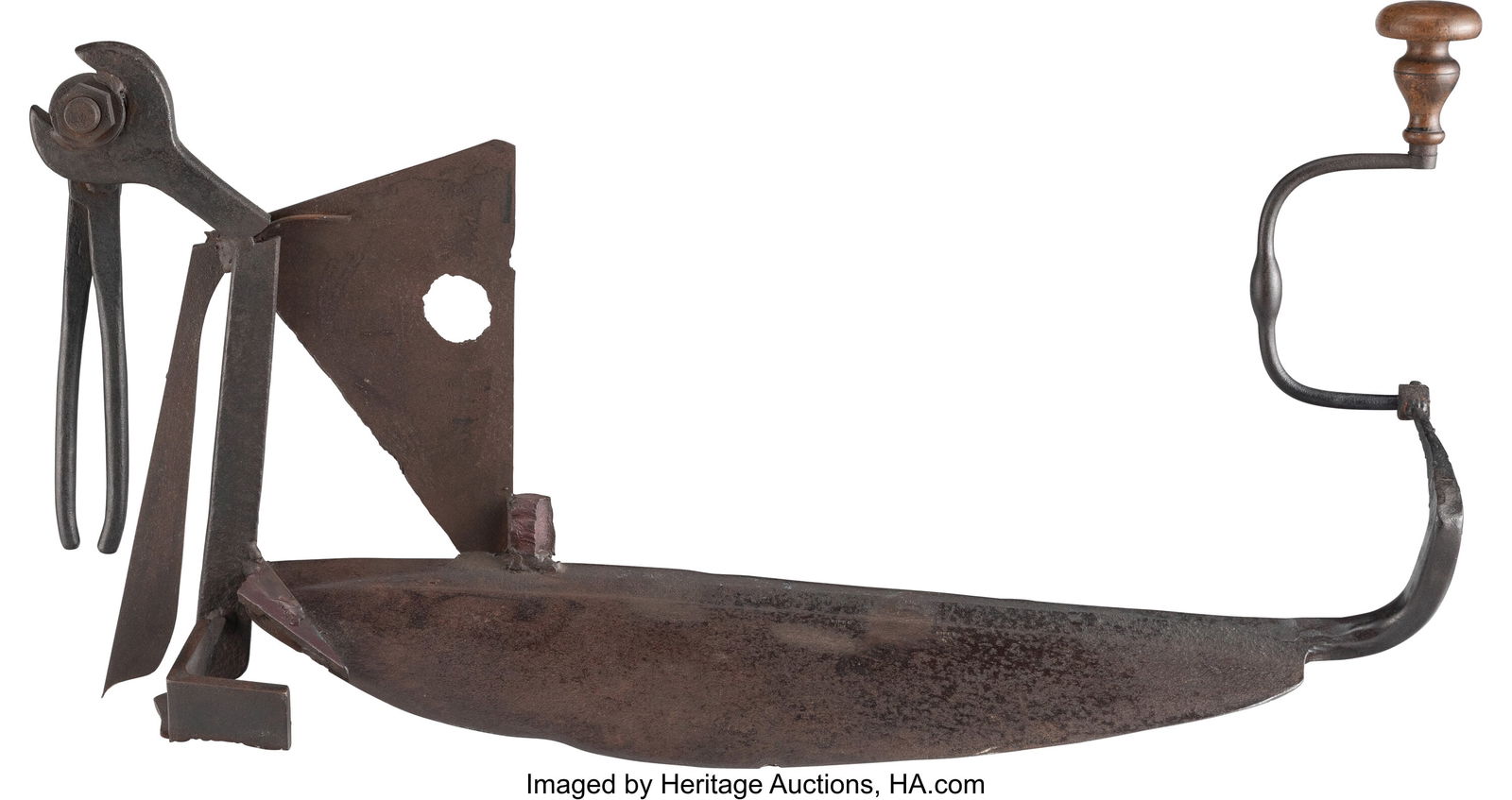 Anthony Caro (1924-2013) Writing Piece "Spick",: Anthony Caro (1924-2013) Writing Piece "Spick", 1978 Wood and steel blacked, painted and rusted 19 x 37 x 9-1/2 inches (48.3 x 94.0 x 24.1 cm)