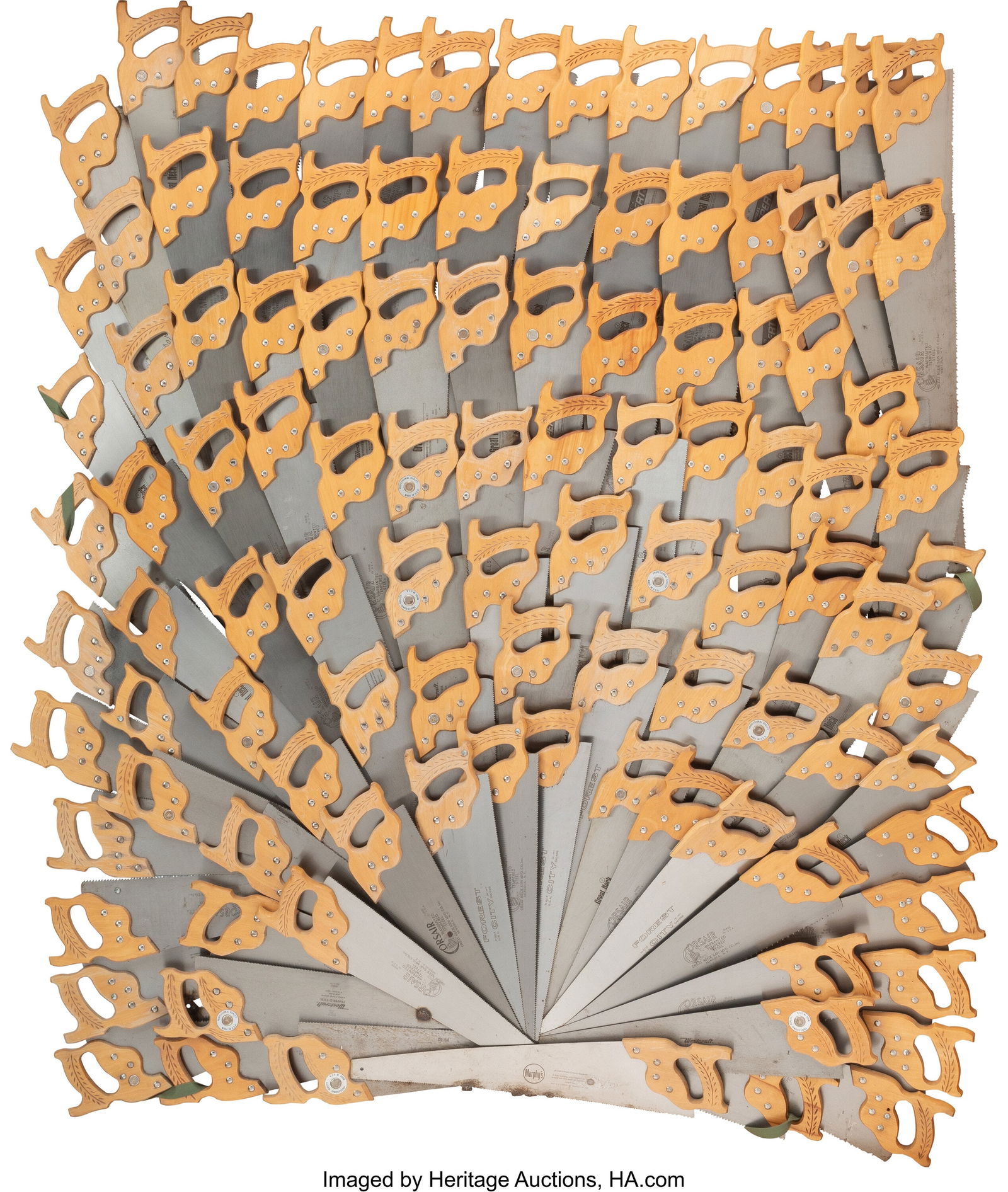 Arman (1928-2005) Jaws, 1984 Welded steel and sa: Arman (1928-2005) Jaws, 1984 Welded steel and saws 82 x 72 inches (208.3 x 182.9 cm) Signed and dated lower right: Arman 1984 Property from the Hechinger