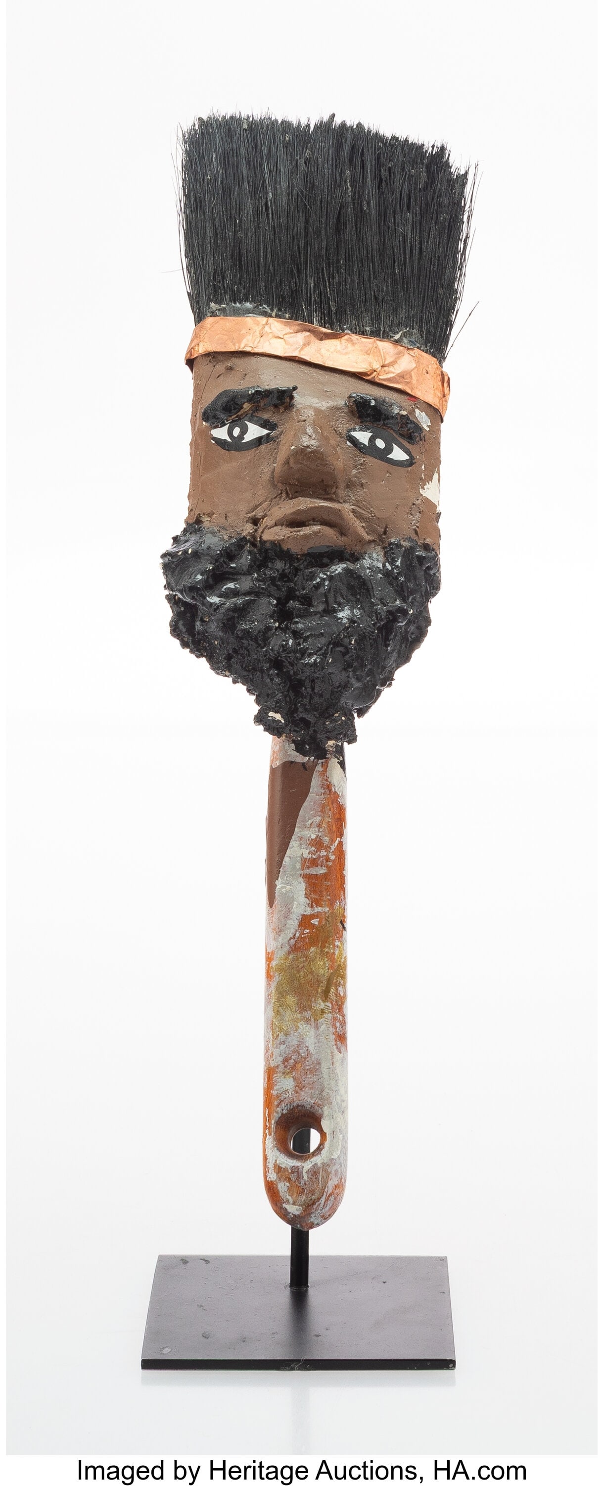 Mr. Imagination (Gregory Warmack) (1948-2012) Pa: Mr. Imagination (Gregory Warmack) (1948-2012) Paintbrush Head with Copper Tiara, 1990 Mixed media 12 x 3 inches (30.5 x 7.6 cm) (work&rpar