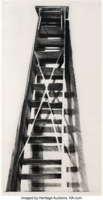 36029: Michael Mazur (1935-2009) Ladder, 1972 Engraving