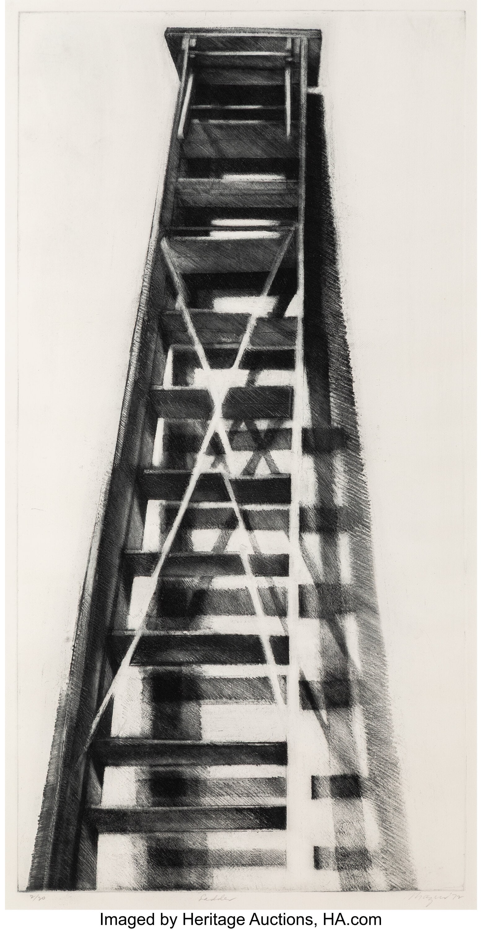 Michael Mazur (1935-2009) Ladder, 1972 Engraving (1 of 3)