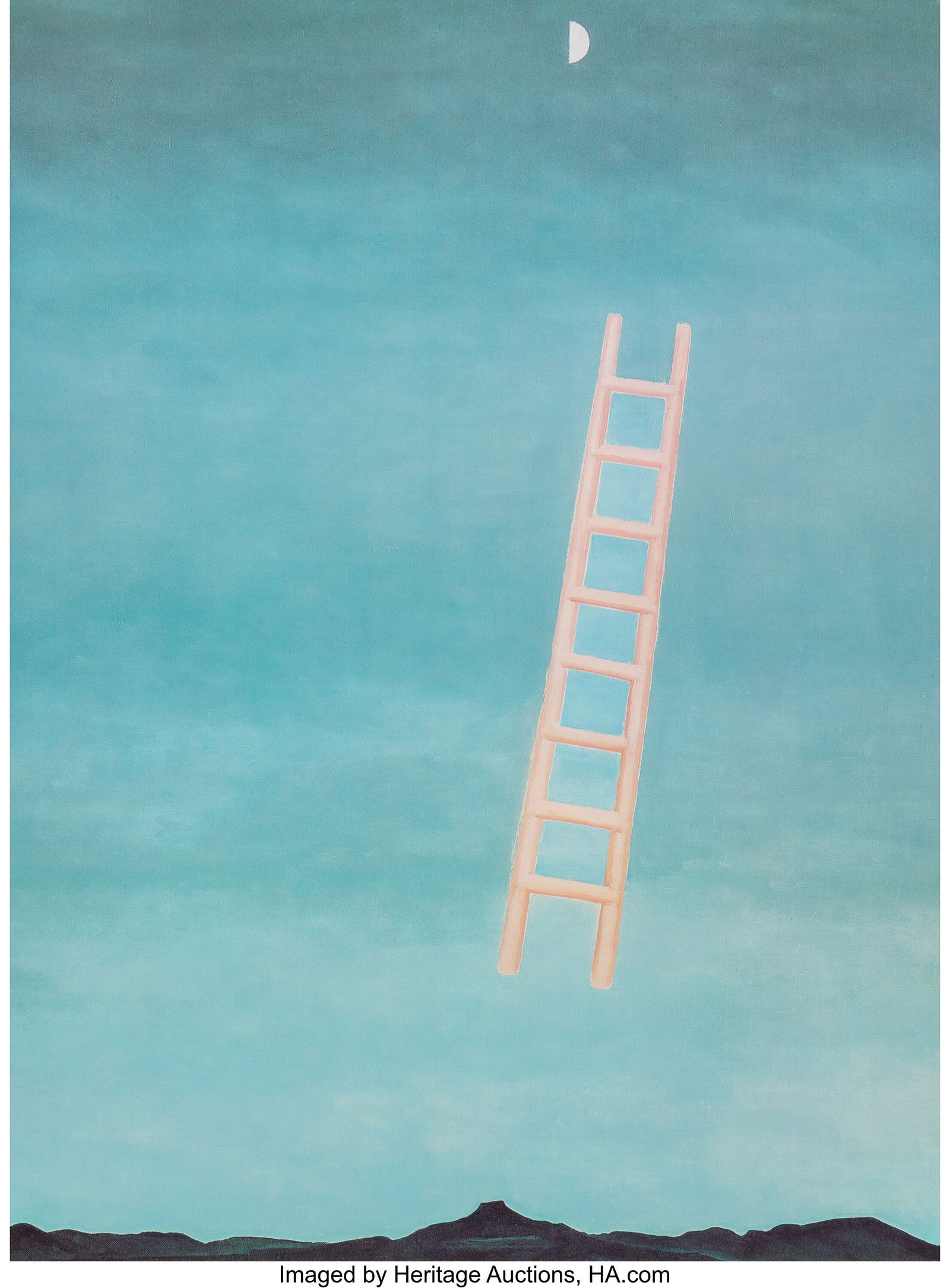 After Georgia O'Keeffe (1887-1986) Ladder to the (1 of 3)