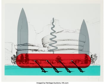 36039: Claes Oldenburg (1929-2022) Knife Ship Superimpo