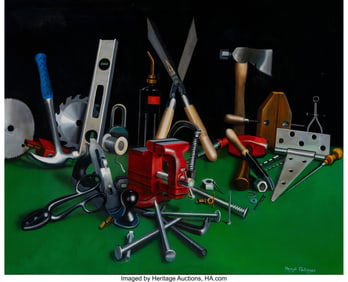 36041: Henryk Fantazos (b. 1944) Still Life, 1986 Oil o