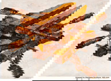 36043: Wener Hoeflich (b. 1957) Flying Clamps, 1986 Oil