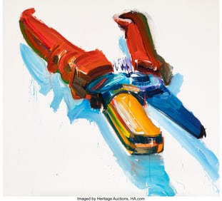 36044: Tom Christopher (b. 1952) Wire Cutters Acrylic o