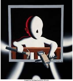 36054: Mark Kostabi (b. 1960) Power Tool Baby, 1988-89