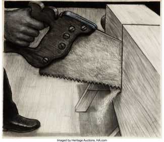 36068: Chester Arnold (b. 1952) Sawn Asunder, 1988 Char