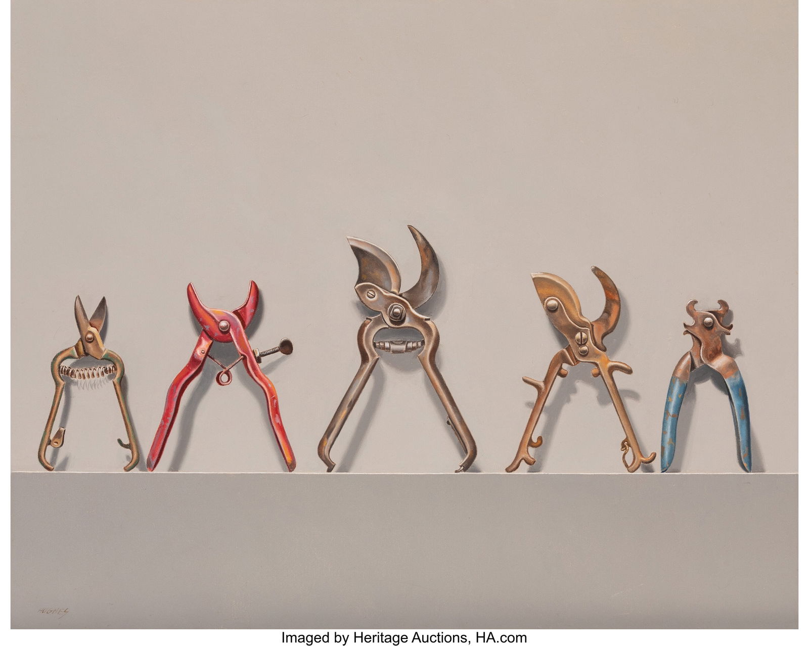 Manuel Hughes (b. 1938) Work Dance I, 1988 Oil o: Manuel Hughes (b. 1938) Work Dance I, 1988 Oil on canvas 24 x 30 inches (61.0 x 76.2 cm) Signed lower left: Hughes Property from the Hechinger Coll