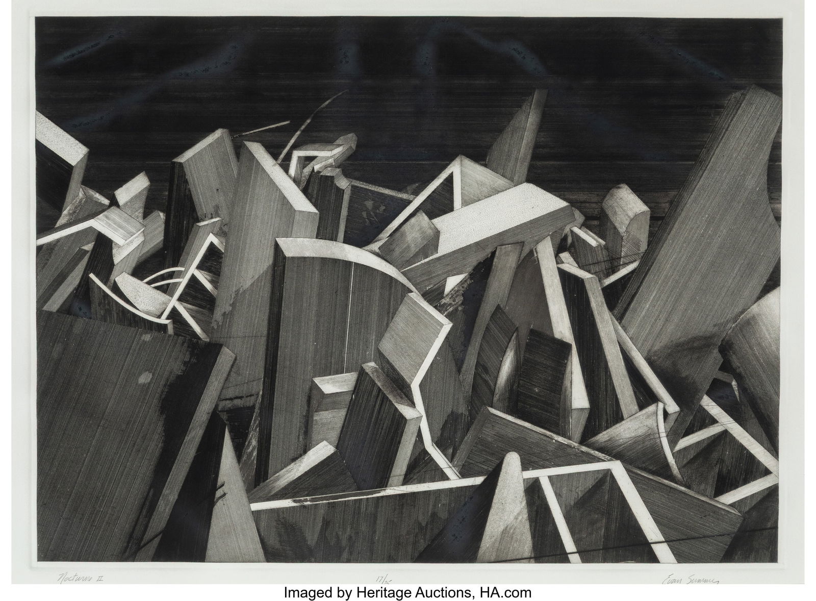 Evan Summer (b. 1948) Nocturne II, 1980 Etching (1 of 3)