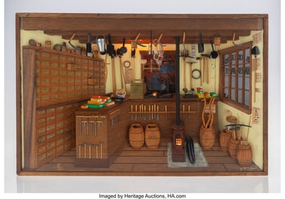 36107: Jim McCullough (1924-2019) Diorama of 1870 Hardw