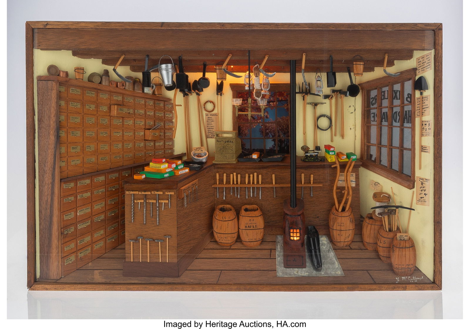 Jim McCullough (1924-2019) Diorama of 1870 Hardw (1 of 4)