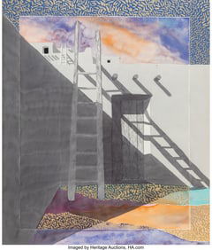 36111: Fran Larsen (b. 1937) Light and Shadows, Taos, 1