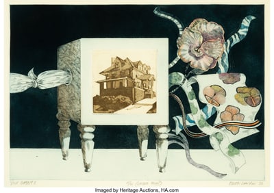 36123: Ellen Lanyon (1926-2013) Silk Cabby I, 1972 Etch