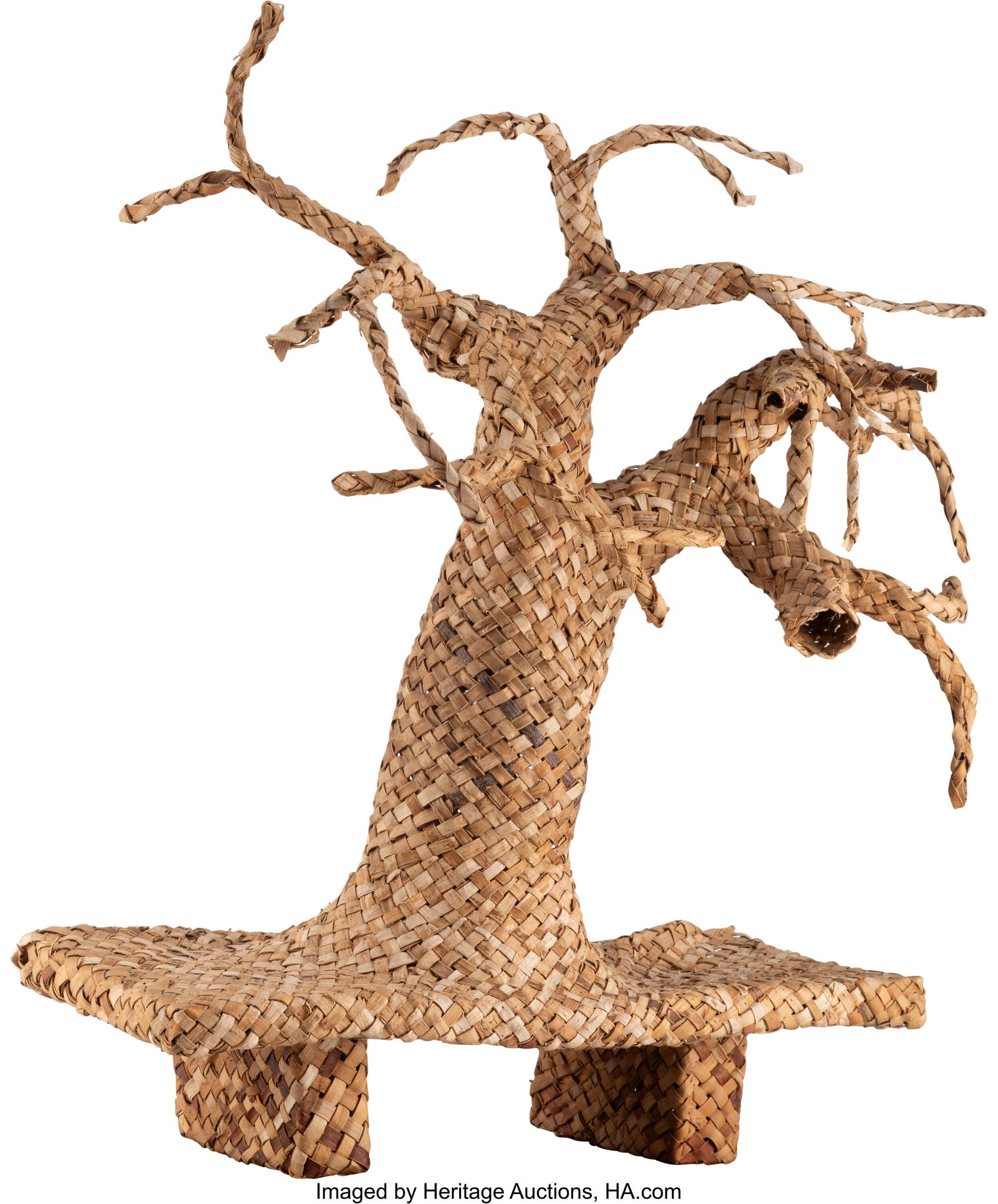 John McQueen (b. 1943) Just Past Dead Center, 19: John McQueen (b. 1943) Just Past Dead Center, 1991 Plaited elm bark 27 x 21 x 13 inches (68.6 x 53.3 x 33.0 cm) (overall) Property From