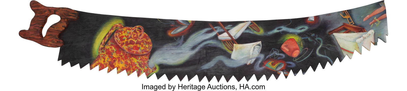 Lou Horner (b. 1954) Dreamtime, 1991 Acrylic on: Lou Horner (b. 1954) Dreamtime, 1991 Acrylic on wood 13 x 57 inches (33.0 x 144.8 cm) (overall) Signed and titled on the reverse: LOU HOR