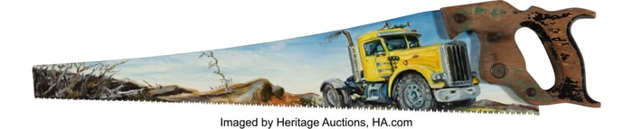 36159: Rico Solinas (b. 1954) Saw #10, 1988 Oil on meta