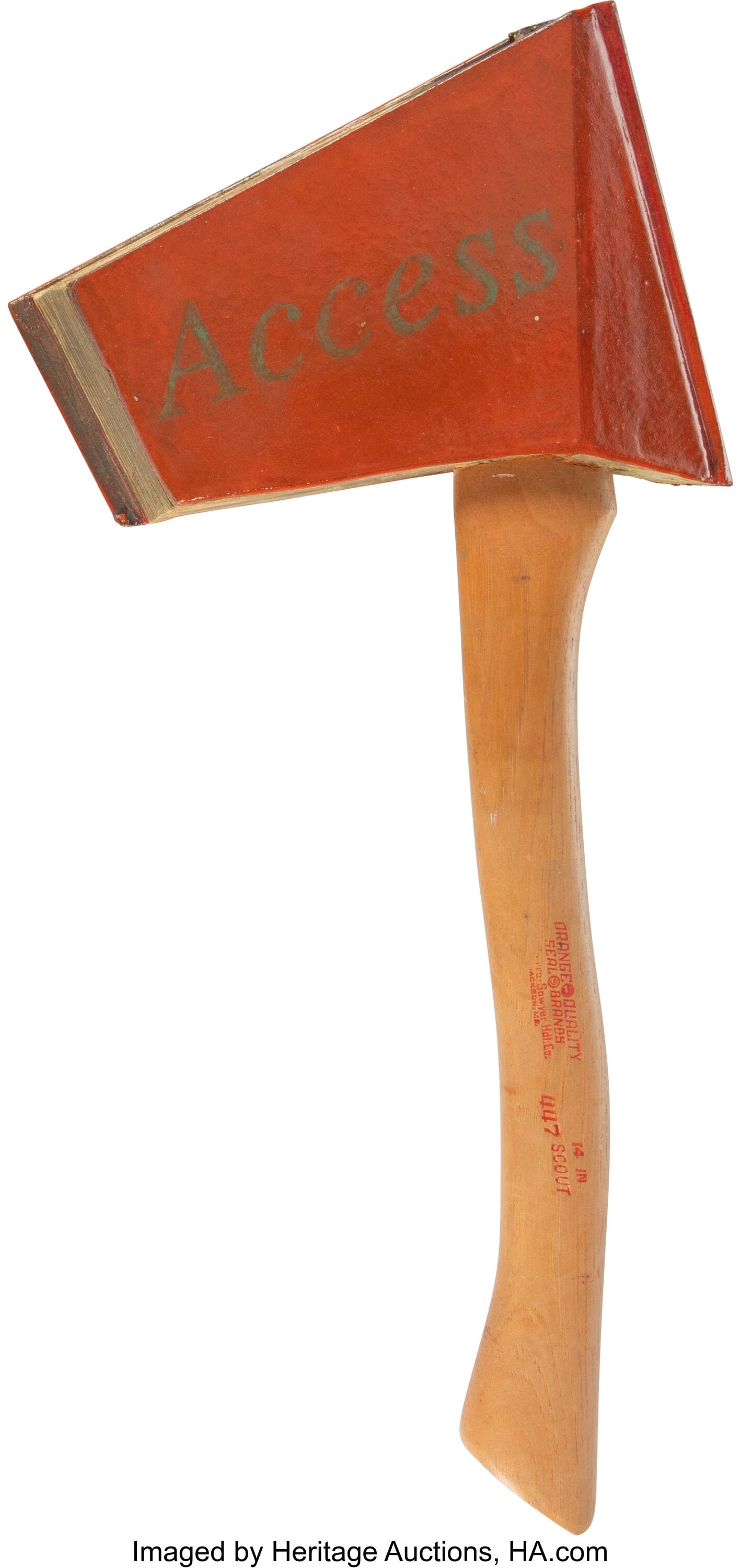 Maria Porges (b. 1954) Homonymous, 1990 Mixed me: Maria Porges (b. 1954) Homonymous, 1990 Mixed media with hatchet handle 16-1/2 x 7-1/2 x 2 inches (41.9 x 19.1 x 5.1 cm) Signed: Mar