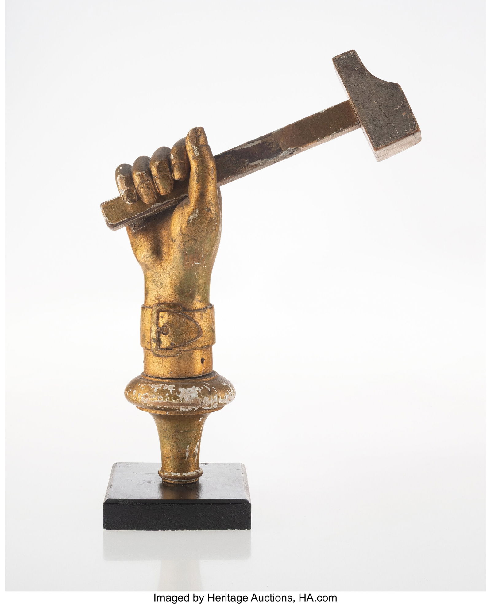 Unknown Artist (20th Century) Hammering Hand Pai: Unknown Artist (20th Century) Hammering Hand Painted wood 18 x 12 x 6-1/4 inches (45.7 x 30.5 x 15.9 cm) (overall) Property from the Hechinger Co