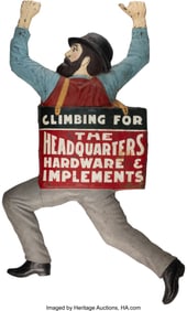 36181: Silas West (19th Century) Climbing Man, 1895 Pai