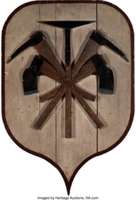 36183: British School (19th Century) Pickaxe Coat of Ar