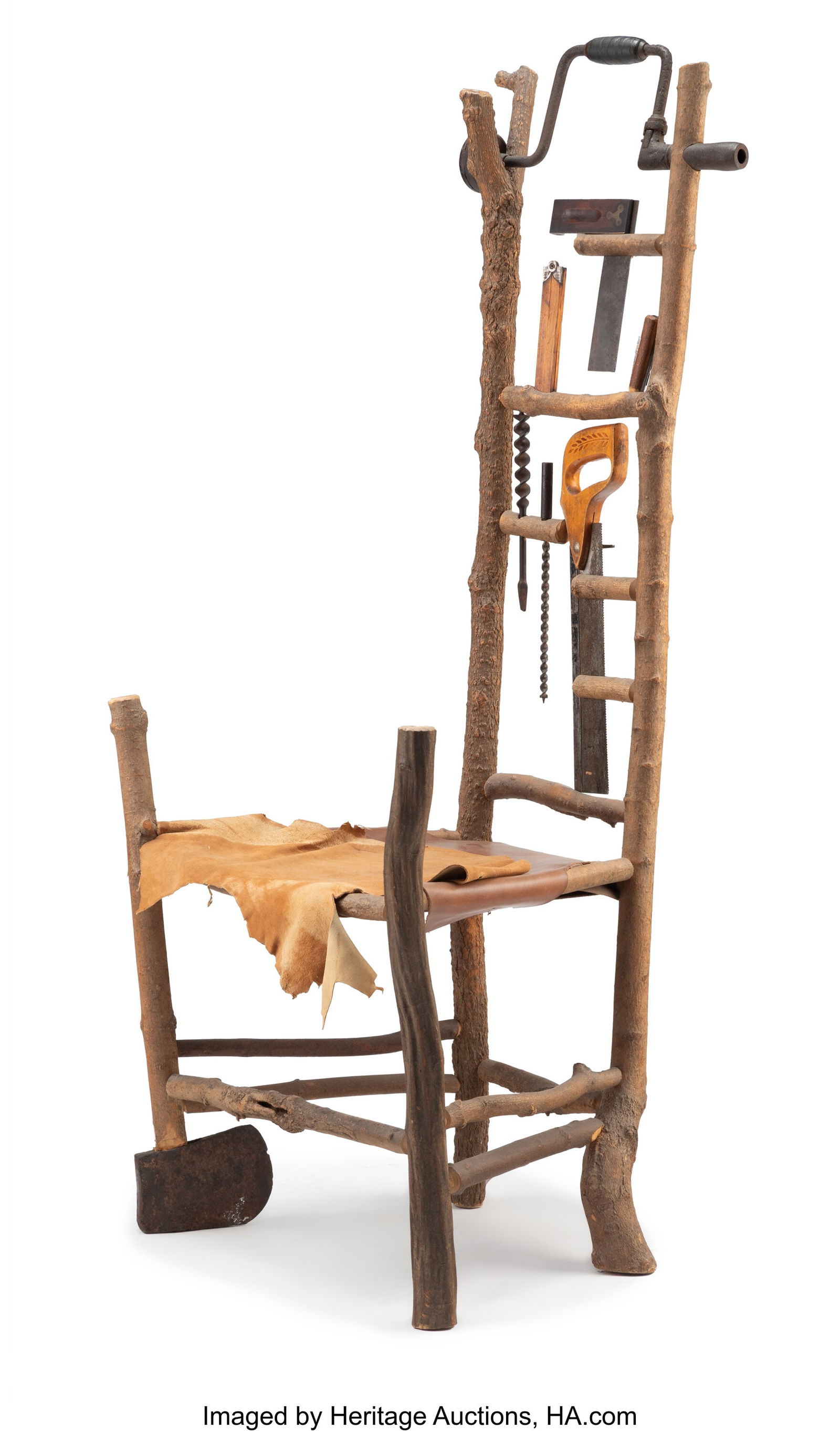 Daniel Mack (b. 1947) Chair Maker's Chair, 1989: Daniel Mack (b. 1947) Chair Maker's Chair, 1989 Mixed media 54 x 21 x 14 inches (137.2 x 53.3 x 35.6 cm) (overall) Property from the Hec