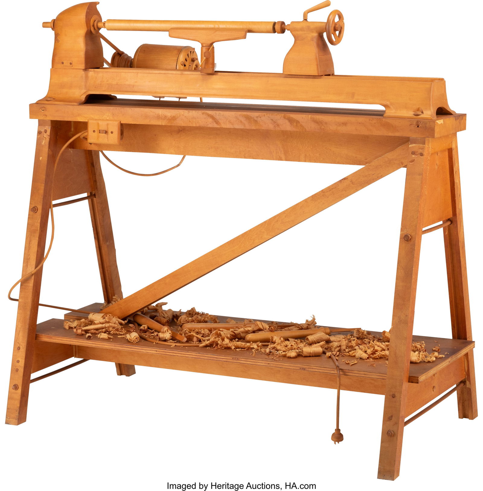 Allan Adams (b. 1952) Lathe, 1979 Carved maple 4 (1 of 3)