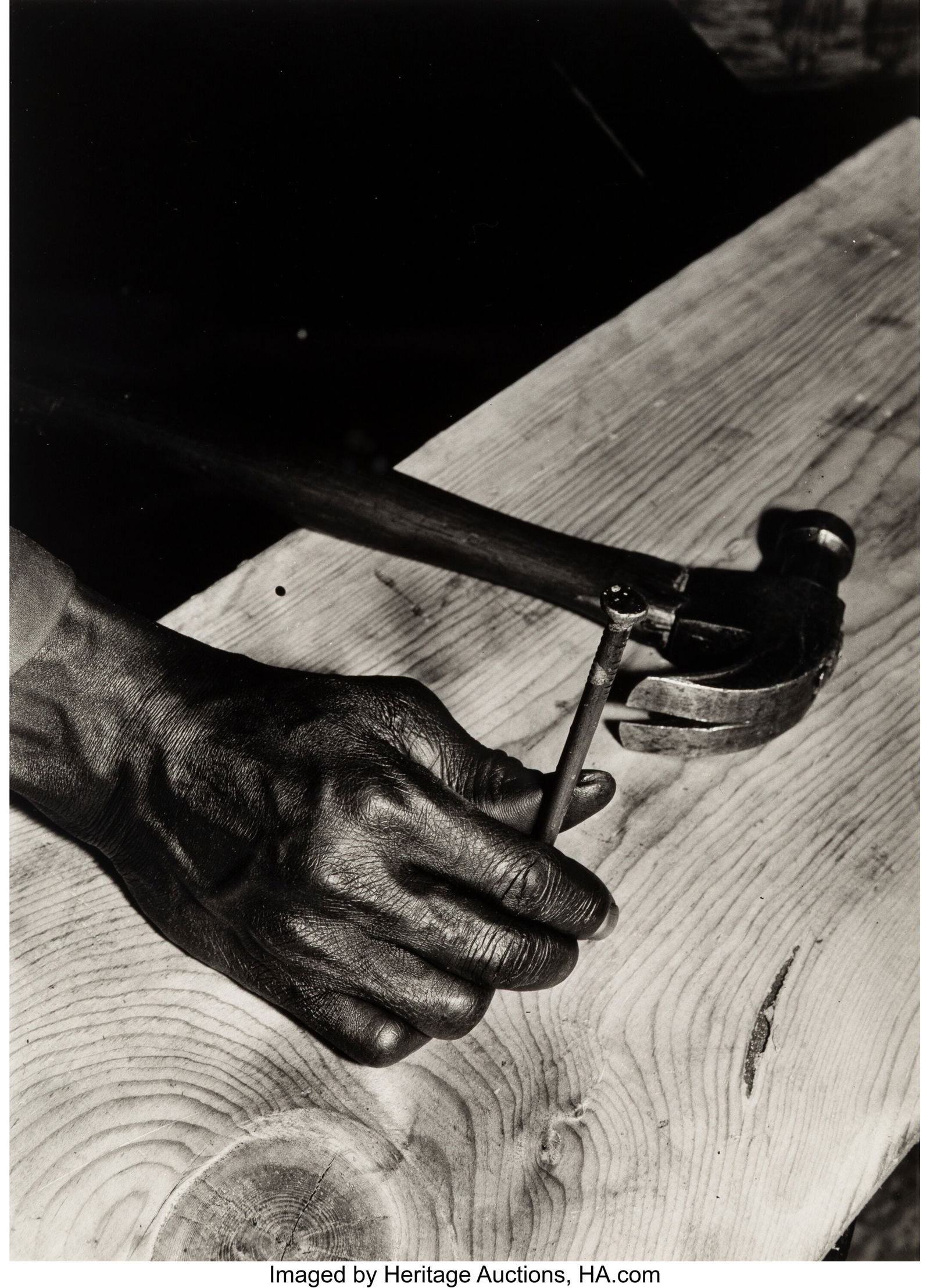 Aaron Siskind (1903-1991) Hand and Hammer from H (1 of 3)