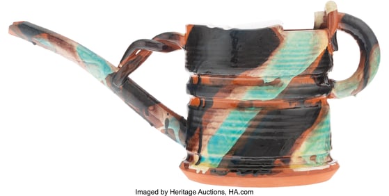 36265: Piero Fenci (b. 1944) Watering Can, 1990 Glazed