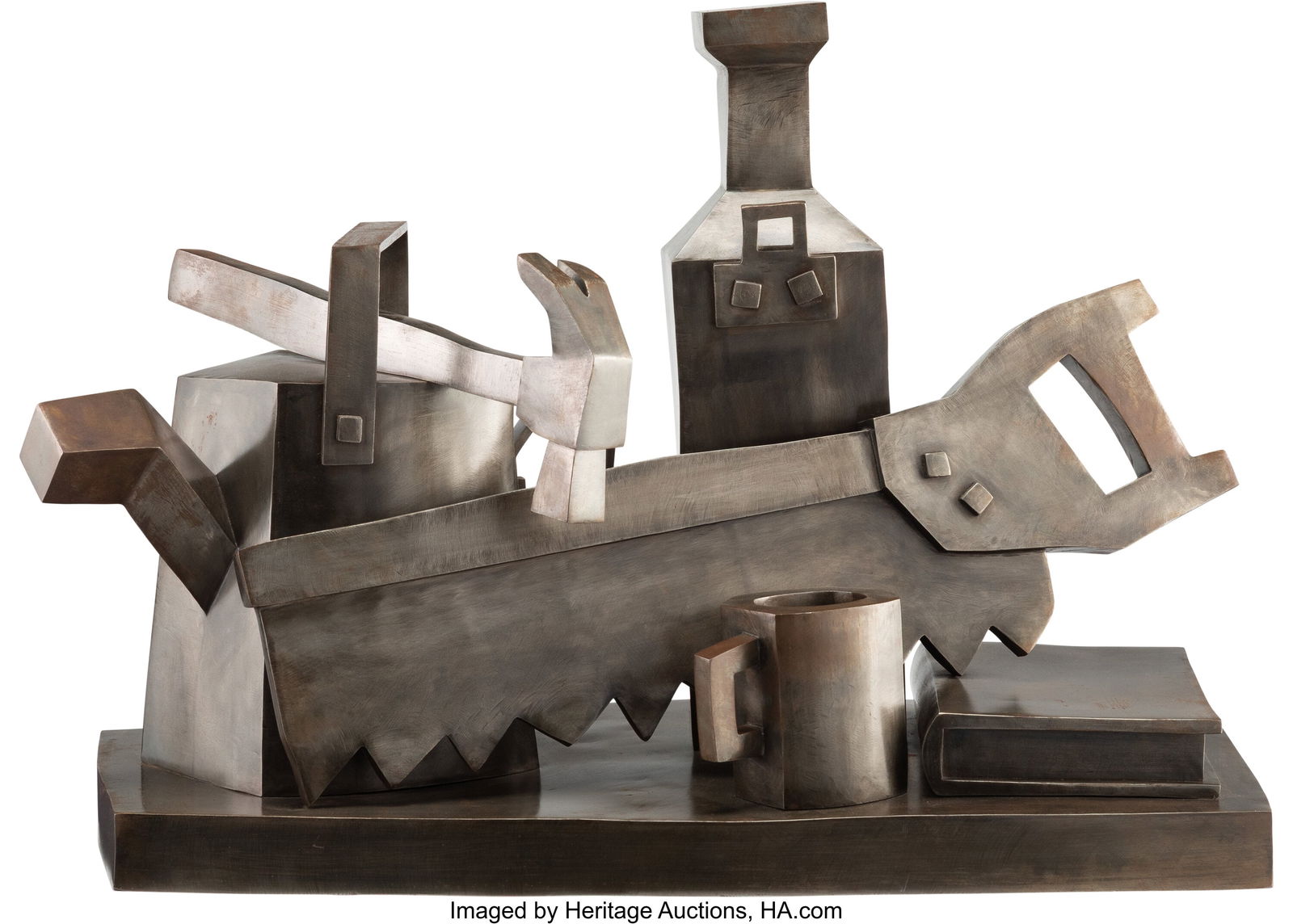 Christopher Plowman (1952-2009) Still Life with: Christopher Plowman (1952-2009) Still Life with Tenon Saw, 1984 Varnished steel 20 x 28 x 14-1/2 inches (50.8 x 71.1 x 36.8 cm) Inscribed to base&col
