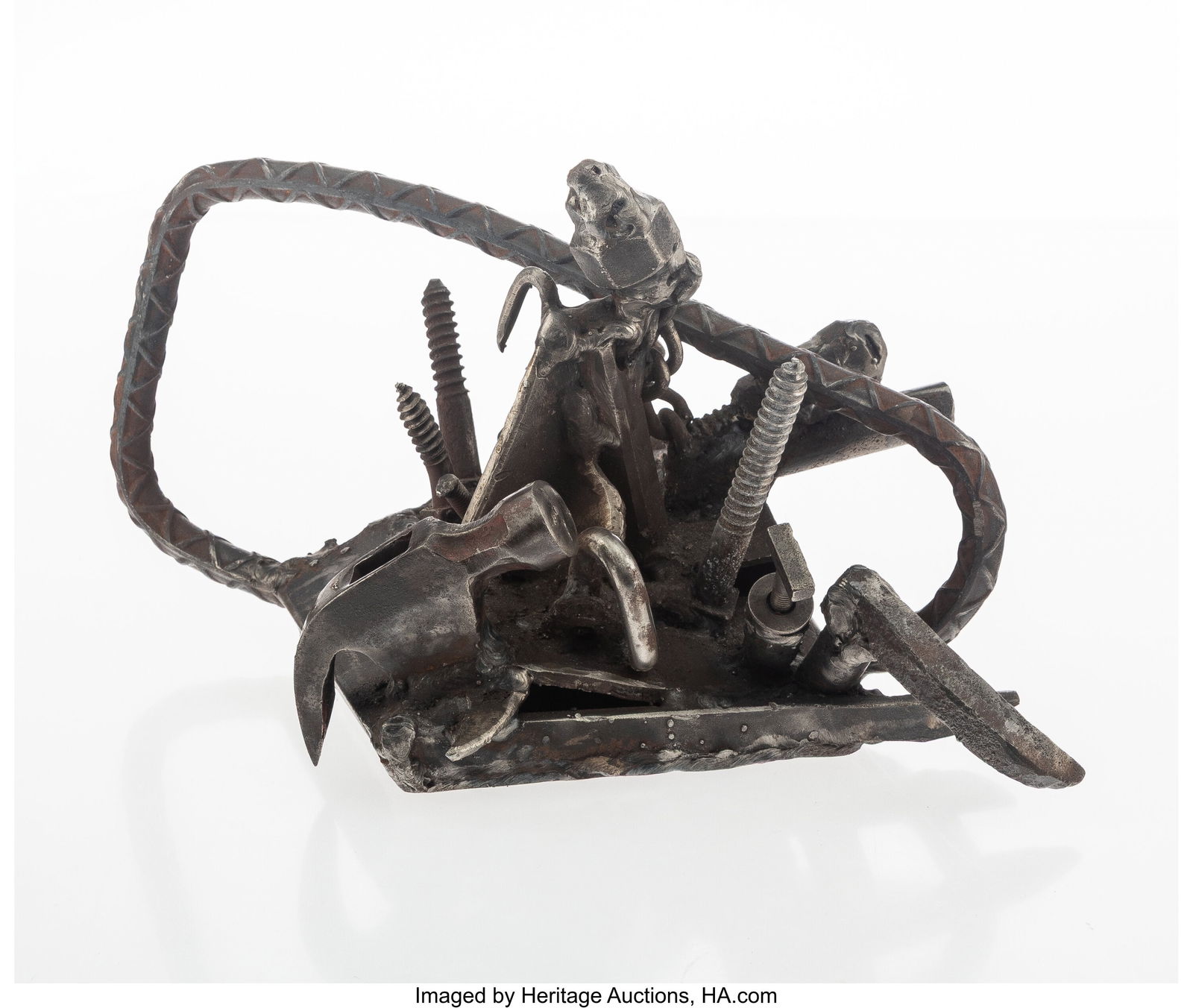 Melvin Edwards (b. 1937) Kotoko, 1994 Welded ste: Melvin Edwards (b. 1937) Kotoko, 1994 Welded steel and paint 7-1/2 x 15 x 12 inches (19.1 x 38.1 x 30.5 cm) (overall) Signed,