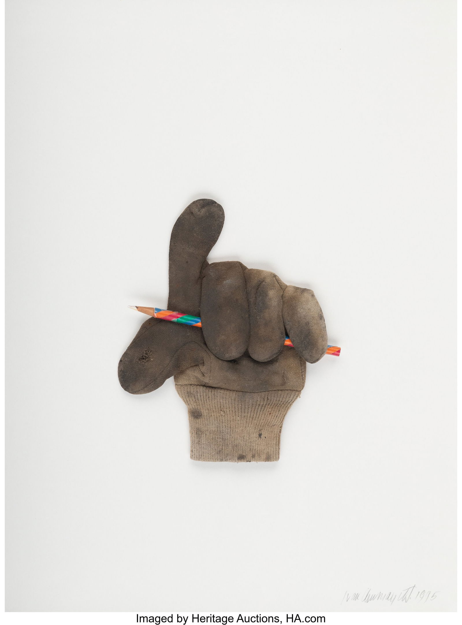Ivan Chermayeff (1932-2017) Work Glove III, 1995: Ivan Chermayeff (1932-2017) Work Glove III, 1995 Mixed media collage on paper laid on board 19-1/2 x 14-1/2 inches (49.5 x 36.8 cm) Signed lower right&c