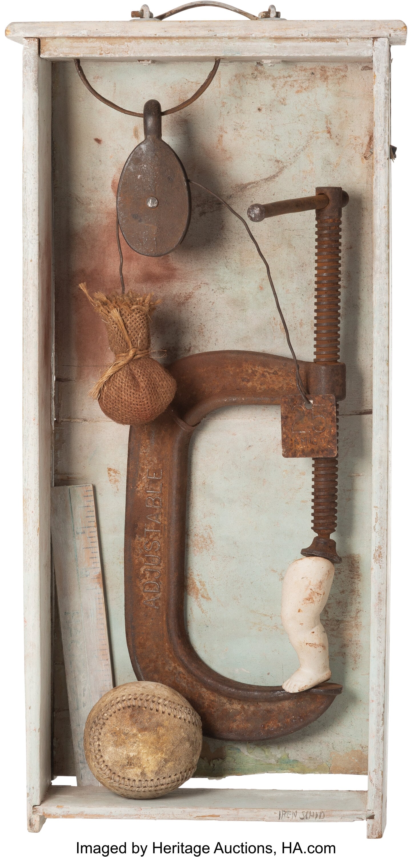 Iren Schio (b. 1952) Adjustable Mixed media 20 x: Iren Schio (b. 1952) Adjustable Mixed media 20 x 9-1/2 x 4 inches (50.8 x 24.1 x 10.2 cm) Signed lower right: Iren Schio Property from the