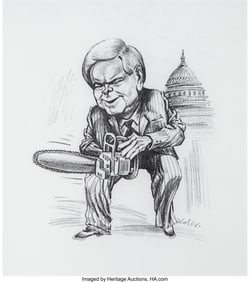 36345: Konstantin Valov (20th Century) Newt Gingrich Po