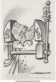 36346: Herbert Block (1909-2001) Untitled (U.S. in a Vi