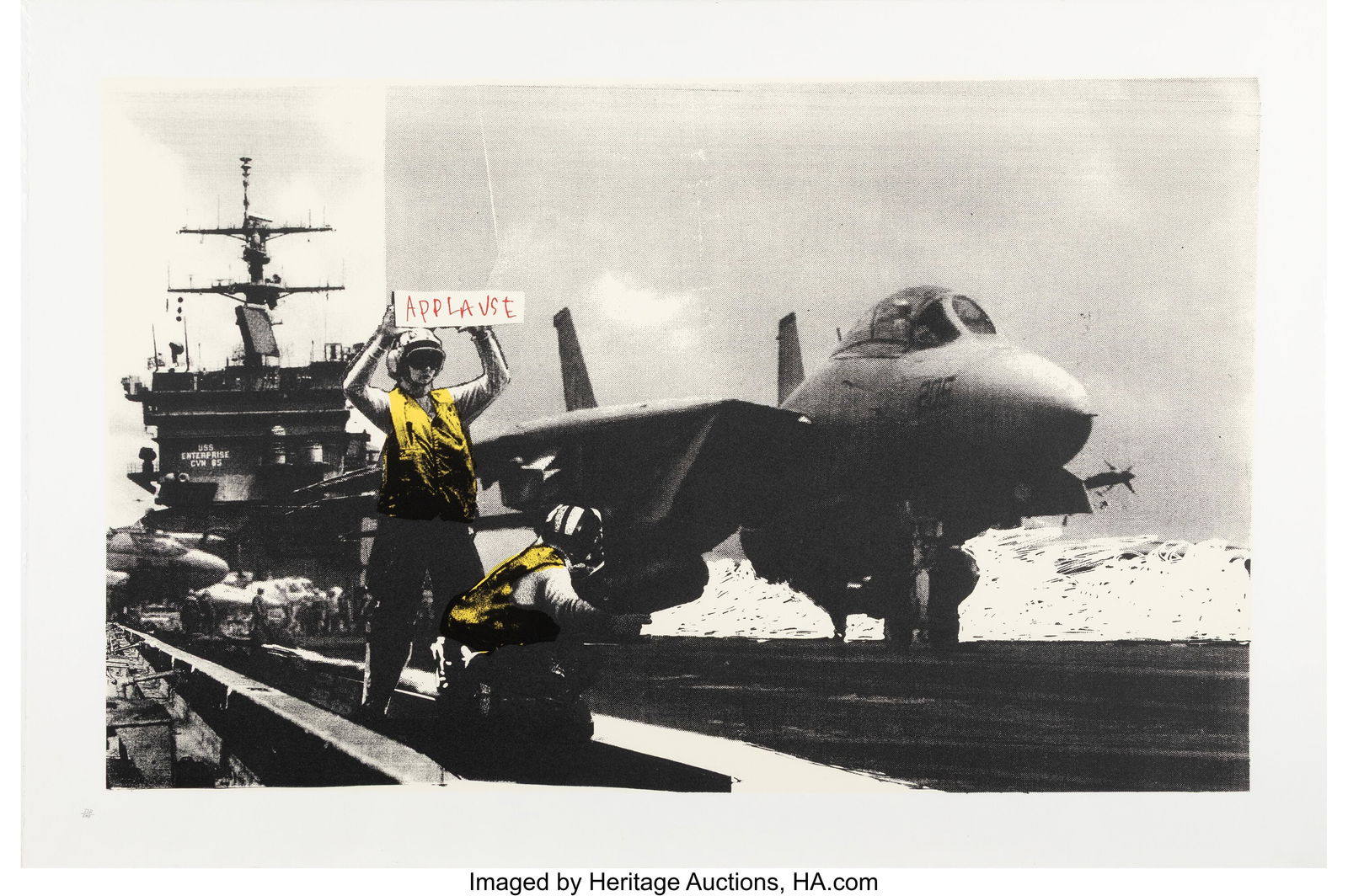 Banksy (b. 1974) Applause, 2006 Screenprint in c: Banksy (b. 1974) Applause, 2006 Screenprint in colors on wove paper 31-1/2 x 47-5/8 inches (80.0 x 120.9 cm) (sheet) Ed. 337&sol