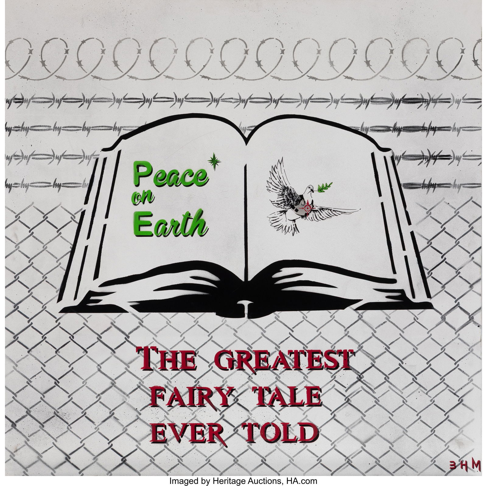 Banksy Hates Me (20th Century) Peace on Earth, 2: Banksy Hates Me (20th Century) Peace on Earth, 2023 Spray paint on canvas 48 x 48 inches (121.9 x 121.9 cm) Signed, editioned, titled, and dat