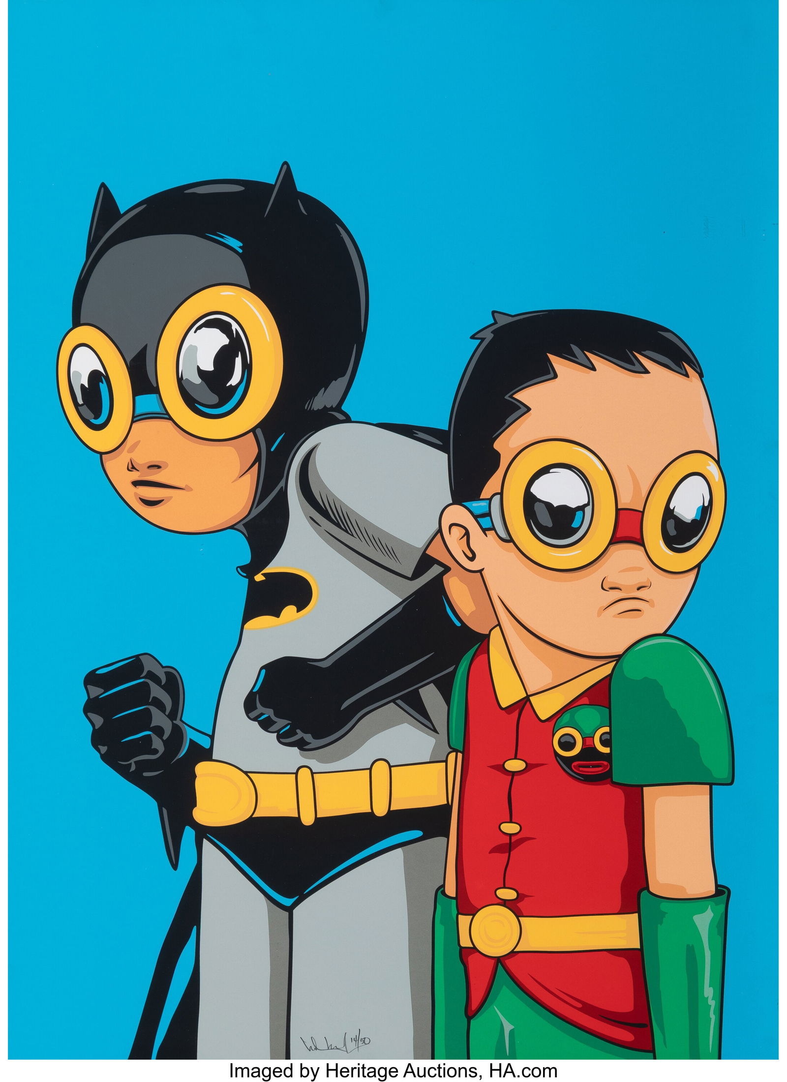 Hebru Brantley (b. 1981) Flynamic Duo (Blue), 20: Hebru Brantley (b. 1981) Flynamic Duo (Blue), 2017 Screenprint in colors on Mohawk Superfine UltraWhite paper 30 x 22 inches (76.2 x 55.9 cm) &